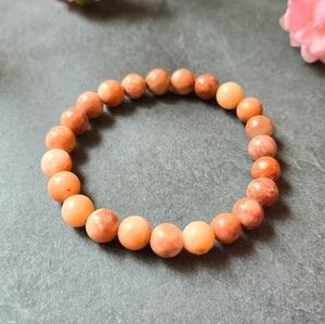 NWT Soul Charms Pink Adventurine Beaded Bracelet